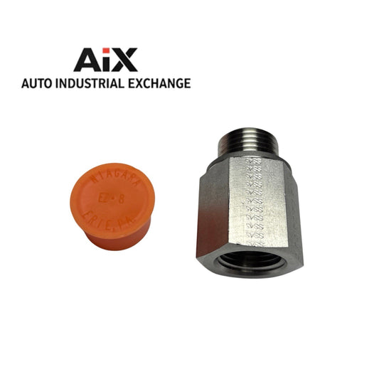 Parker 1/2 x 1/2 F4OHG-SS Straight Adapter Fitting NPTF x BSPP ORR Lot Of (1) SS