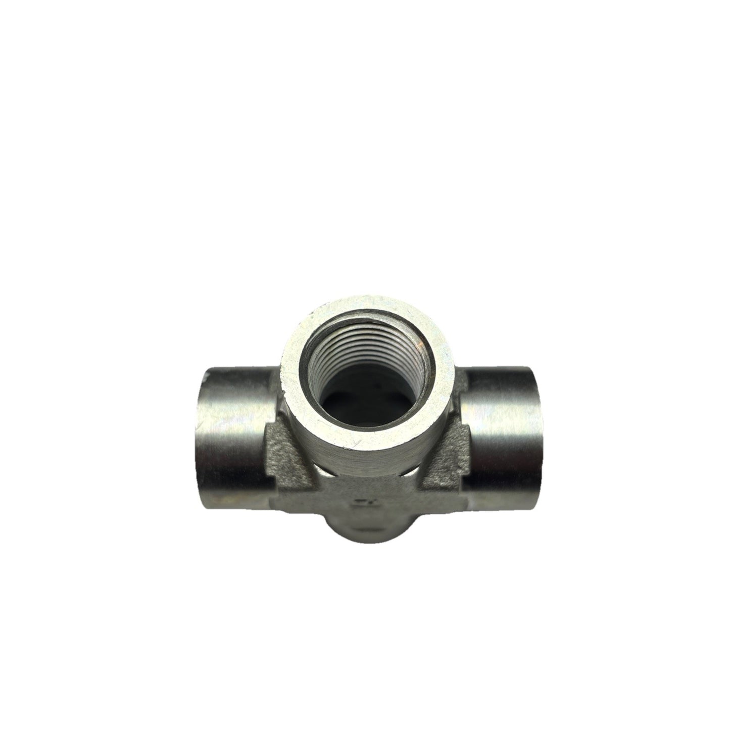 Lot of 2 Parker 1/2 KMM00-S NPT Pipe Fitting Cross 1/2-14 Female Steel 3000 PSI