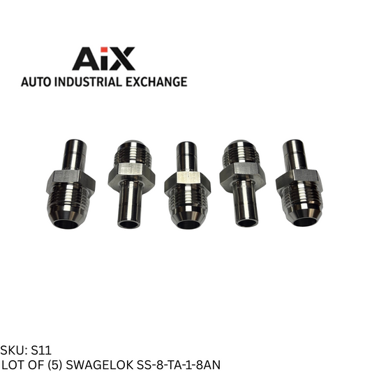 Lot of 5 Swagelok SS-8-TA-1-8AN Stainless Tube Adapter 1/2" Tube x 1/2" AN