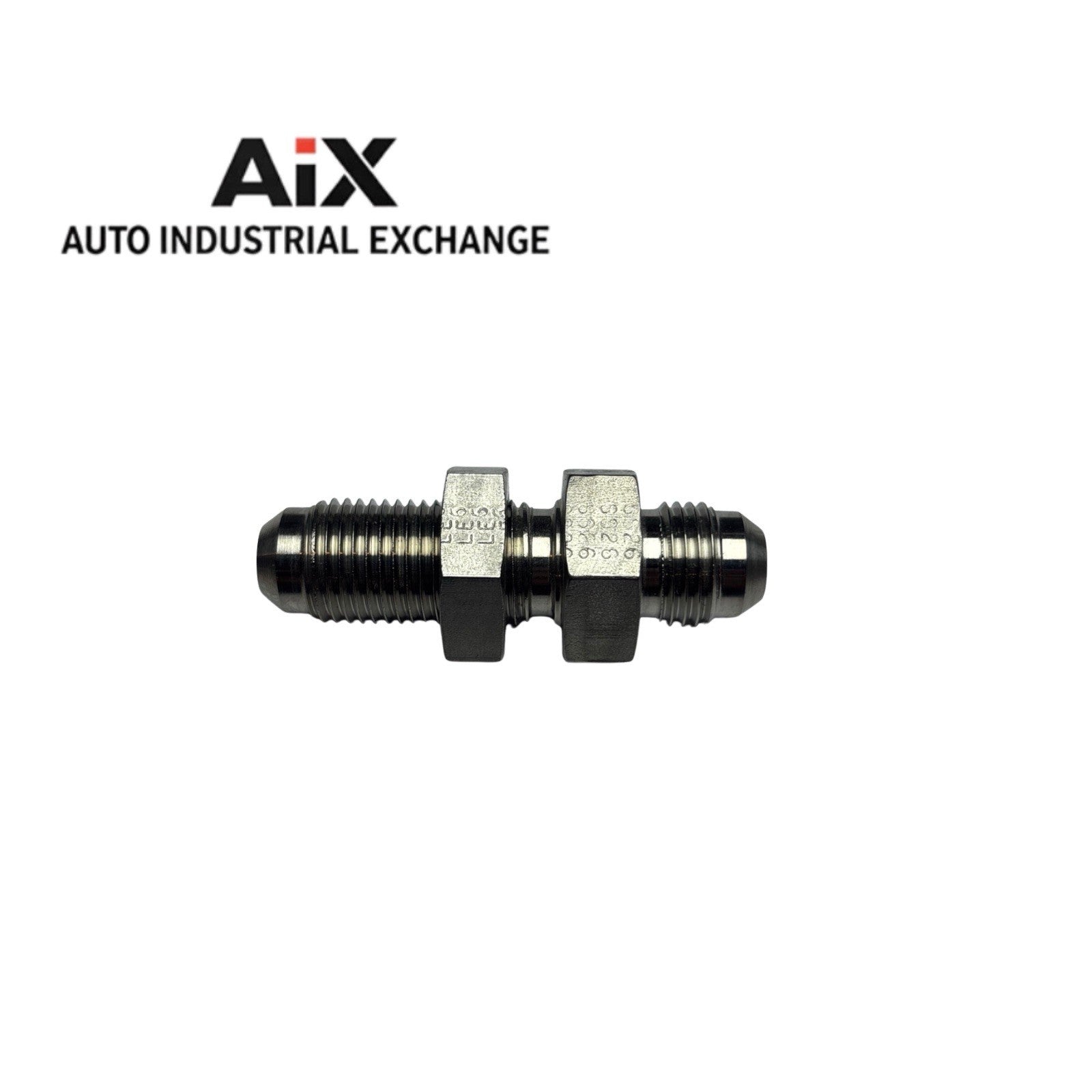 Lot of 2 Parker 6WTX-WLN-S 3/8” Steel 37° Flare Bulkhead Adapter JIC SAE J514