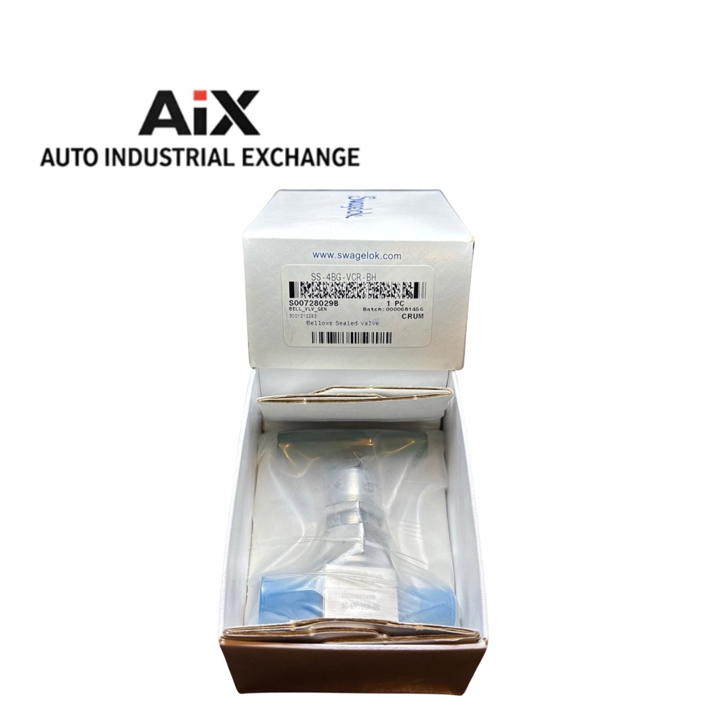 Swagelok SS-4BG-VCR-BH 1/4” Bellows Sealed Valve VCR Stainless Steel