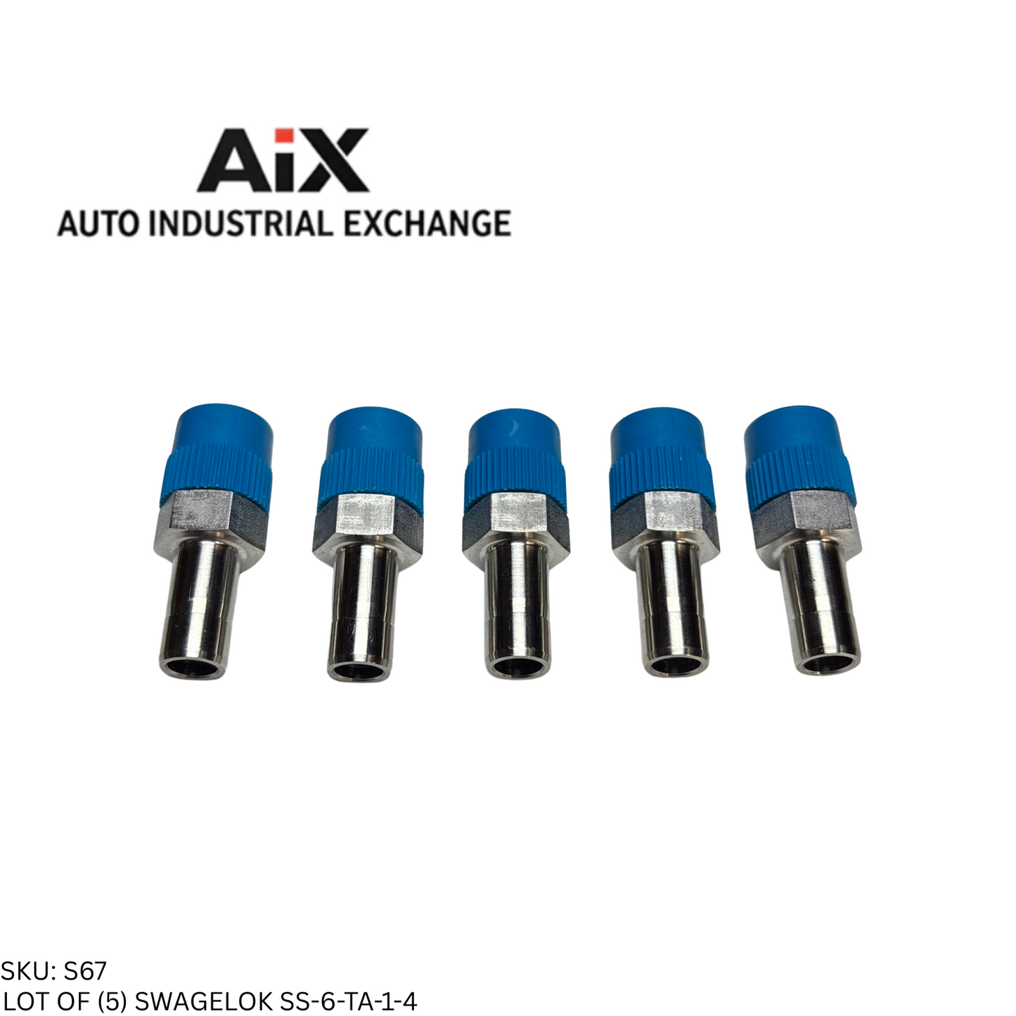 Lot of 5 Swagelok SS-6-TA-1-4 Stainless Steel Male Adapter 3/8 x 1/4 NPT
