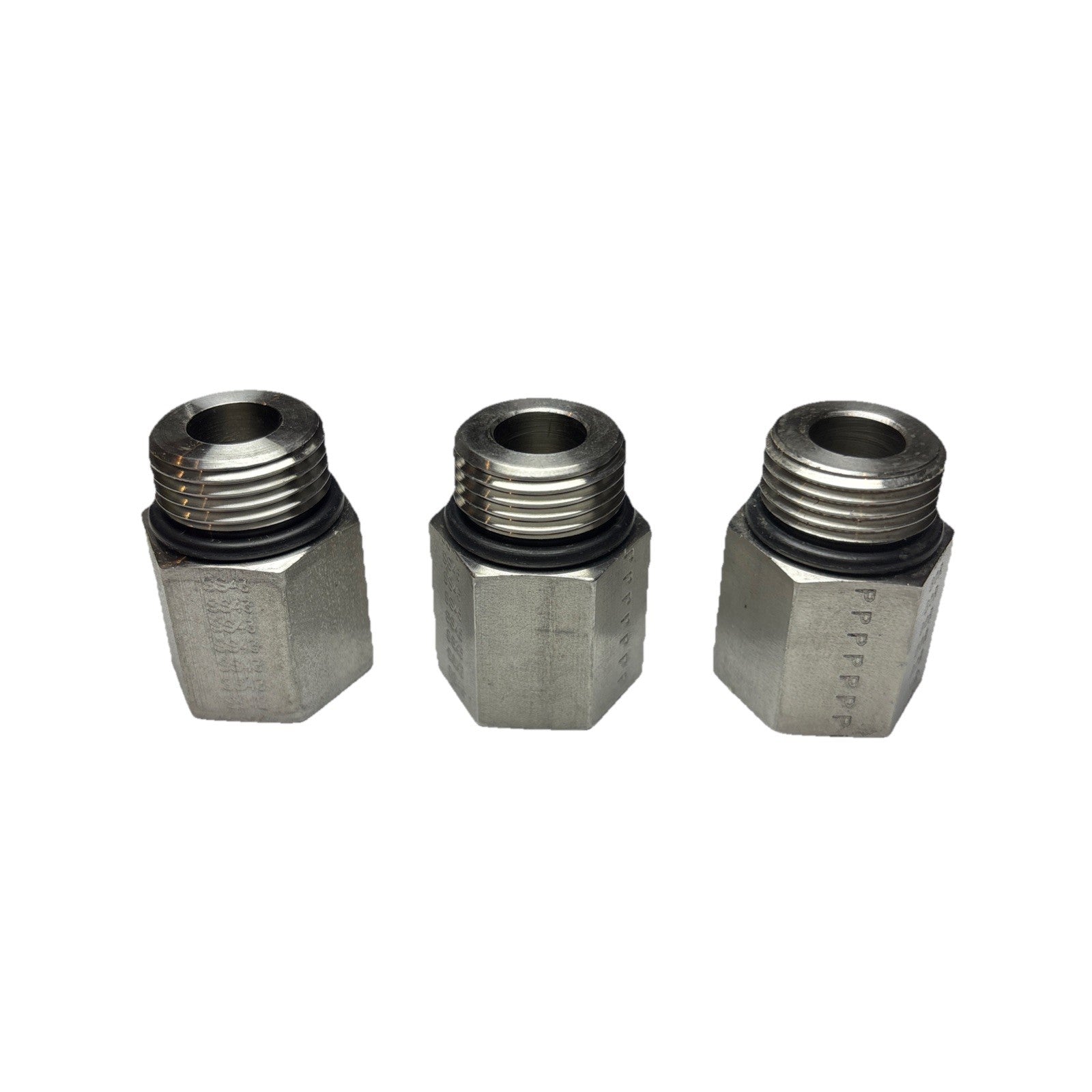 Lot of 3 Parker 10-3/8 F50G-SS Port Adapters SAE ORB x NPTF SS 6000 PSI
