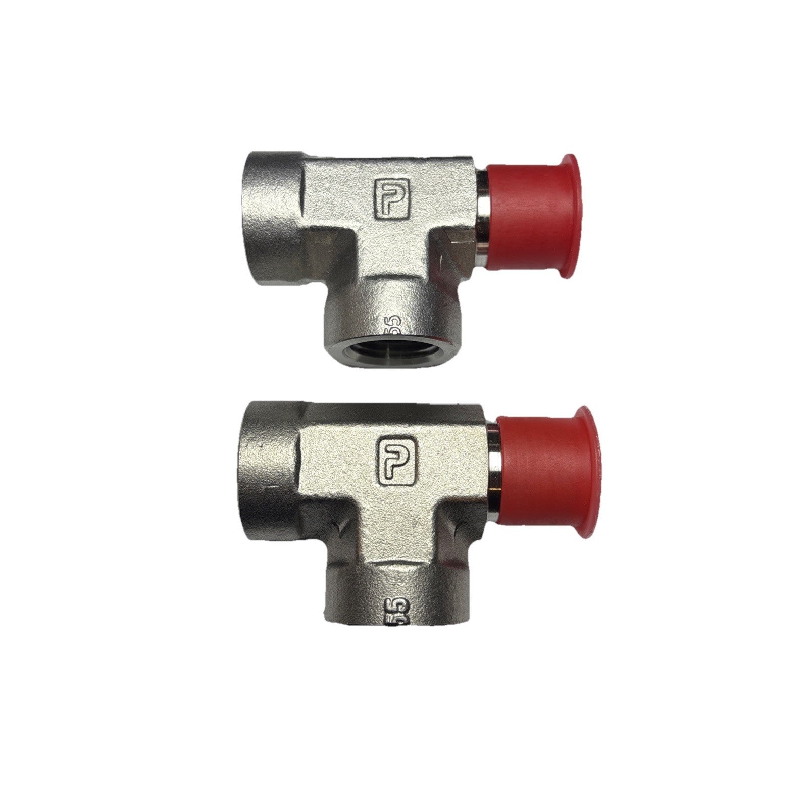 Lot of 2 Parker 1/2 MRO-SS Male Run Tees 1/2” NPT SS Pipe Fitting 3000 PSI