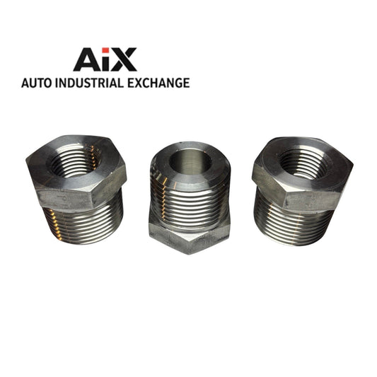 Lot of 3 Parker 1 X 1/2 PTR-SS NPT Pipe Reducer Stainless Steel Fitting