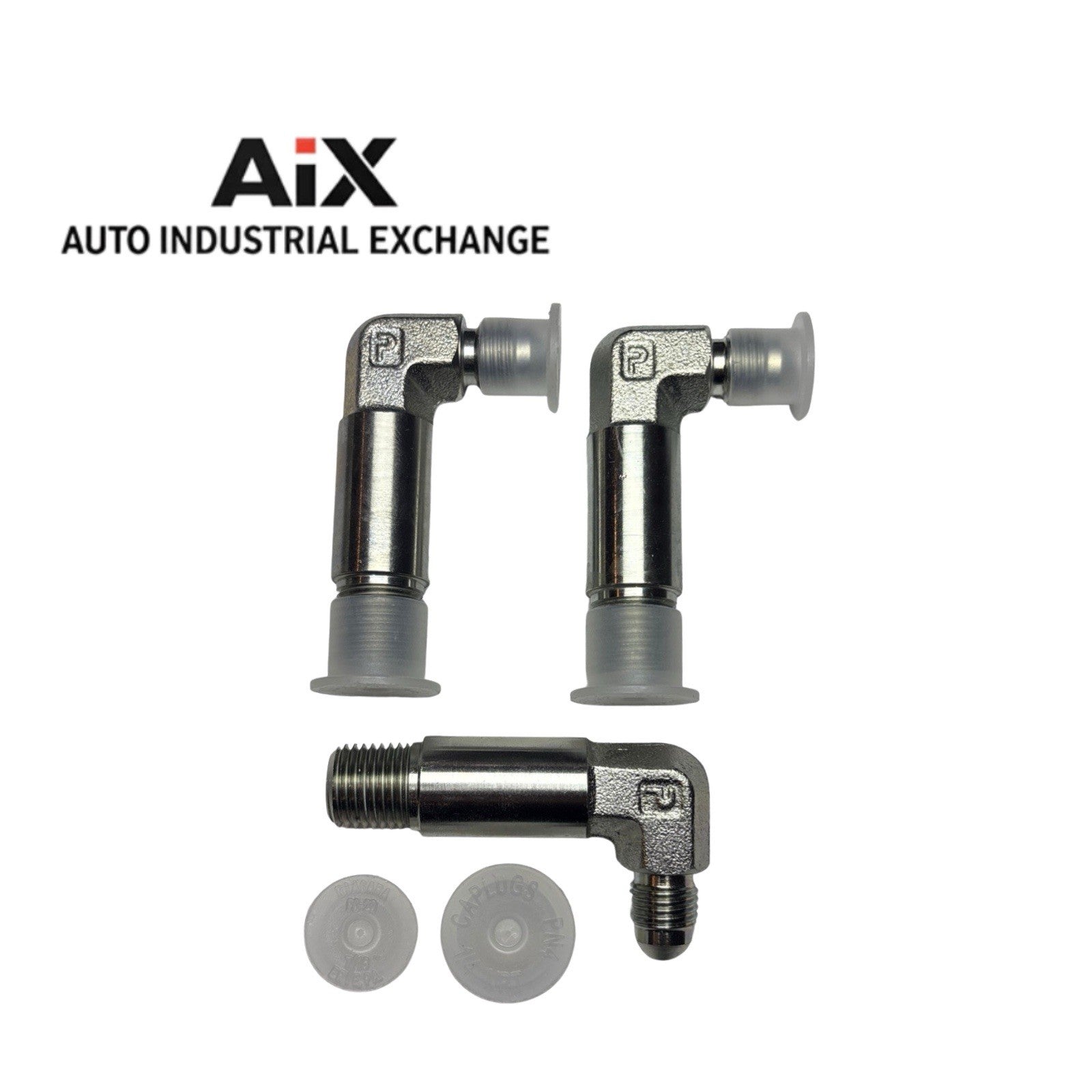 Parker 4CCCTX-S Triple-Lok 1/4 JIC x 1/8 NPT Steel 90° Elbow Fittings – Lot of 3