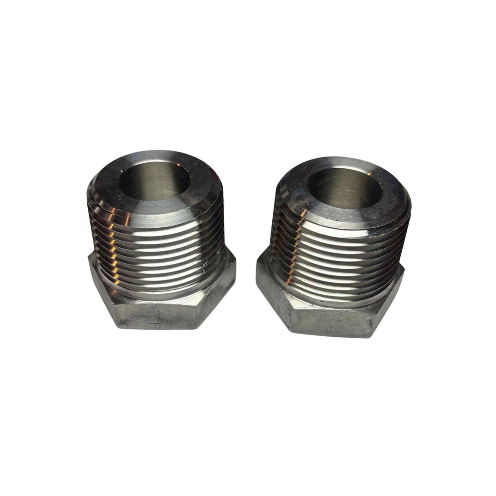 Lot of 2 Parker 1 X 1/2 PTR-SS Pipe Reducer Stainless Steel NPT Male x Female