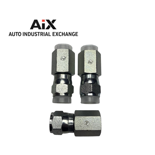 Lot of 3 Brennan 6 G6X-S JIC 3/8” Female Swivel x 1/4” NPT Steel Adapter Fitting