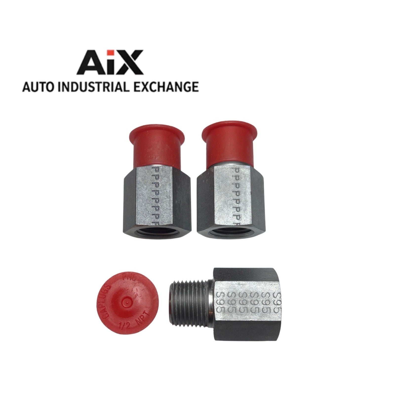 Lot of 3 Parker 1/2” FG-S NPT Pipe Fittings Male to Female NPT Steel 5000 PSI