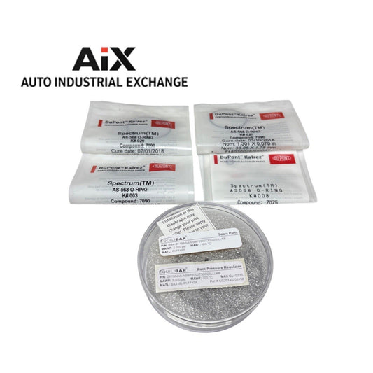 Equilibar Back Pressure Regulator Rebuild Kit w/ DuPont Kalrez O-Rings AS-568