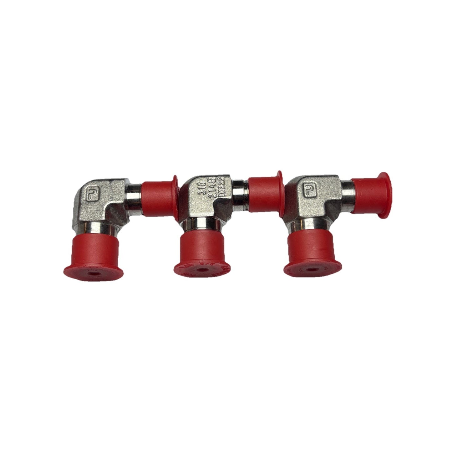 Lot of 3 Parker 3/8 X 1/4 CR-SS 90° Elbow NPT Pipe Fittings 6000 PSI SS NEW