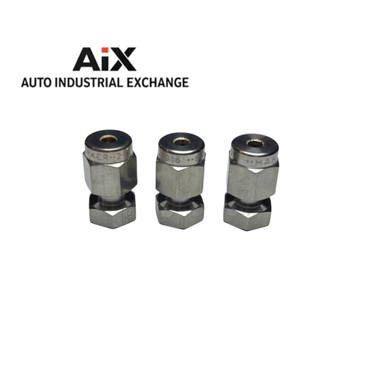 Lot of 3 Parker 2BLEN2-316 A-LOK Tube Caps 1/8” SS Compression Fittings