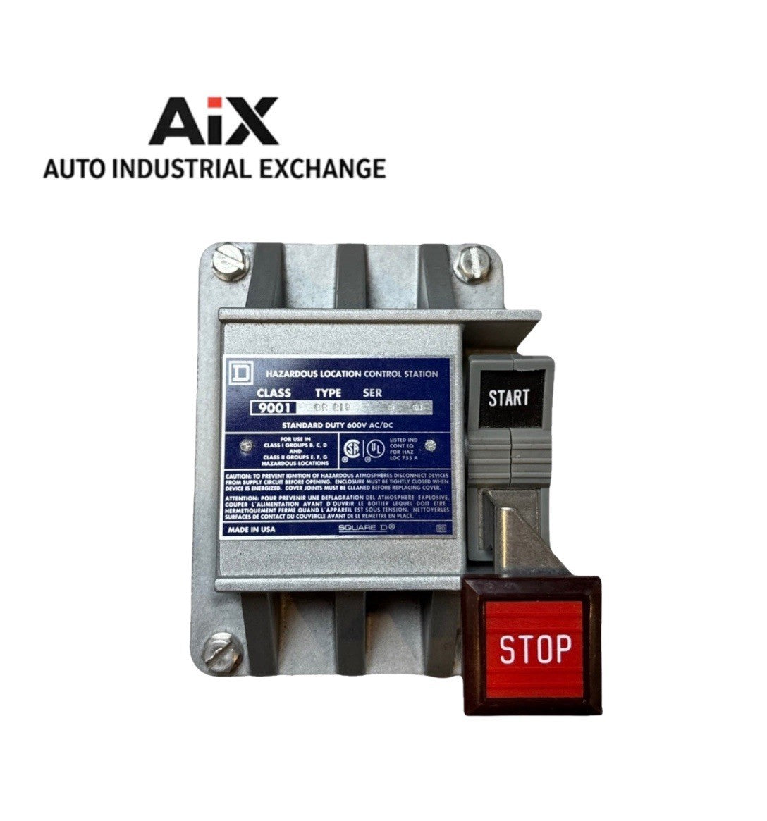 Schneider Electric Square D 9001-BR219 Start Stop Push Button Station 600V NEMA
