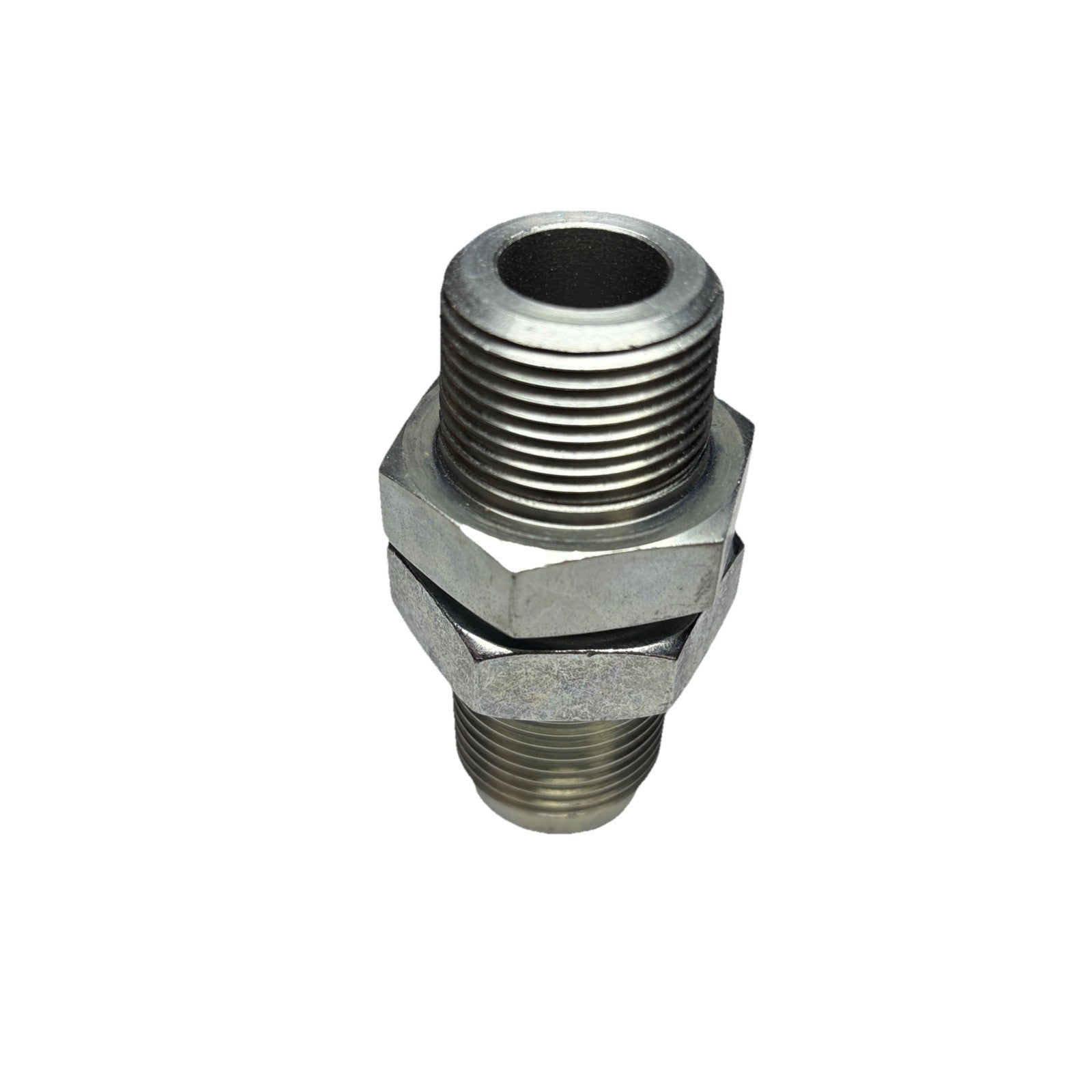 Lot of 2 Parker 12 WFTX-WLN-S 3/4 JIC x 3/4 NPT Steel Bulkhead Adapters