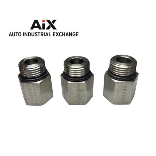 Lot of 3 Parker 10-3/8 F50G-SS Port Adapters SAE ORB x NPTF SS 6000 PSI
