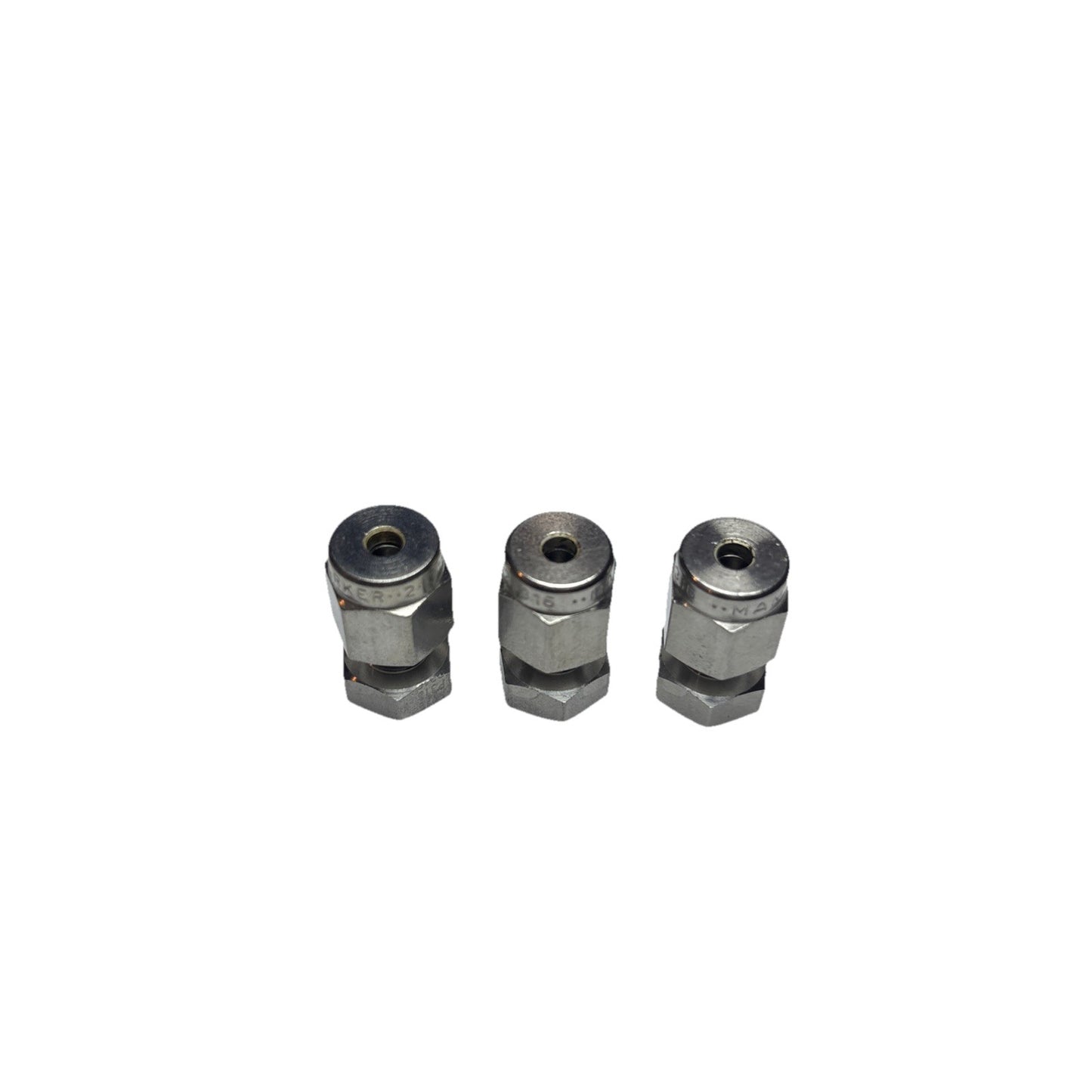 Lot of 3 Parker 2BLEN2-316 A-LOK Tube Caps 1/8” SS Compression Fittings