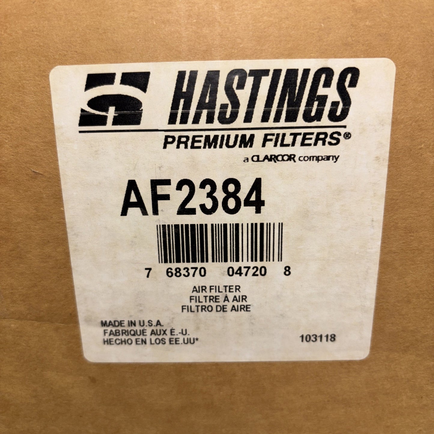 Hastings AF2384 Heavy Duty Engine Air Filter – Brand New Genuine