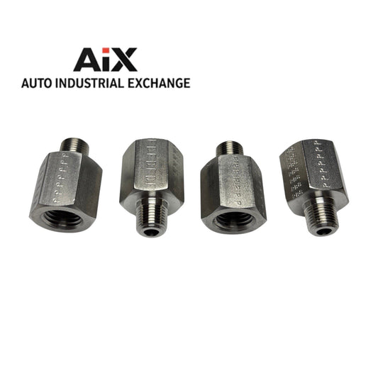 Lot of 4 Parker 1/4 X 1/8 FG-SS Stainless Pipe Adapters NPT Male to NPT Female