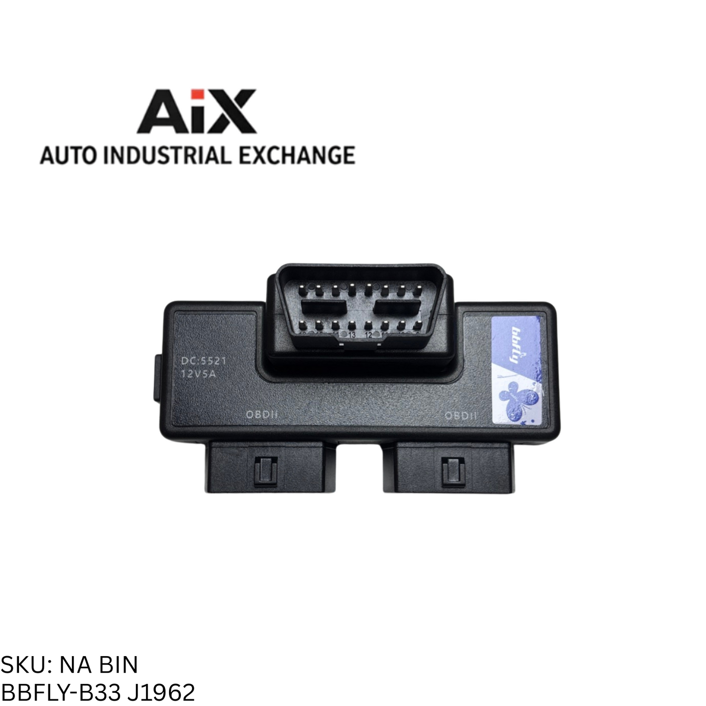 BBFLY-BB3 J1962 OBD2 Splitter 1 Male to 2 Female Rotatable Adapter