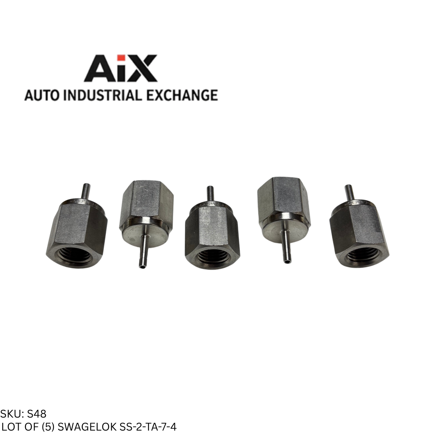 Lot of 5 Swagelok SS-2-TA-7-4 Stainless Steel Tube Fitting Female 1/8 x 1/4 NPT