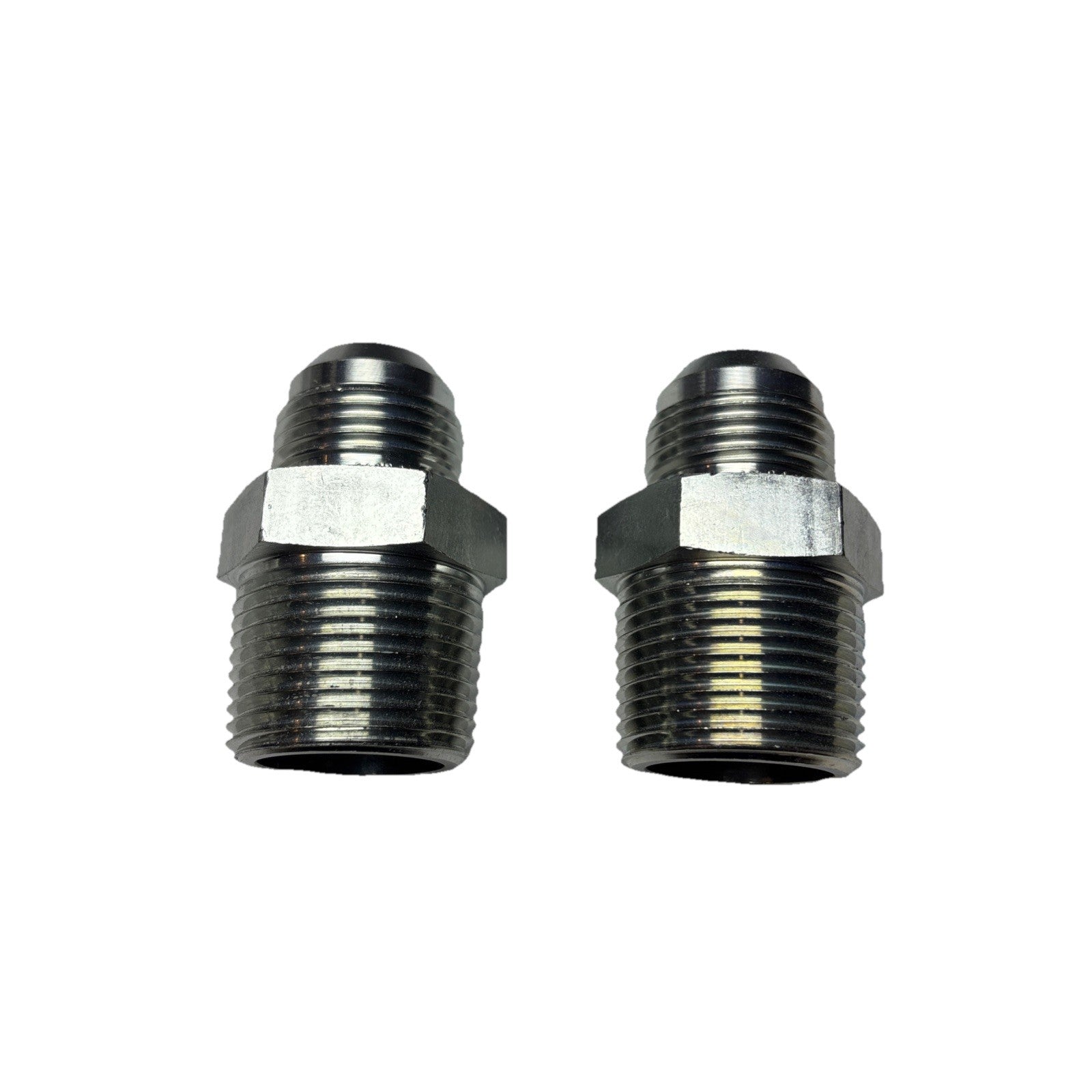 Lot of 2 Parker 12-16 FTX-S 37° Flare JIC Tube x NPT Male Adapter Steel Fitting