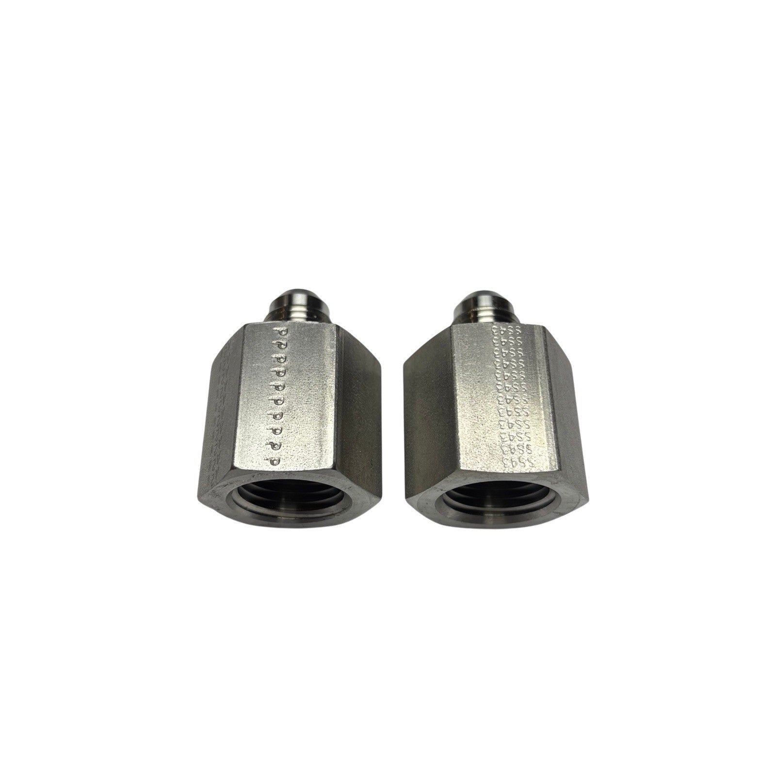 Lot of 2 Parker 6-8 GTX-SS 3/8” Flare x 1/2” NPT Female Adapter Fitting SS