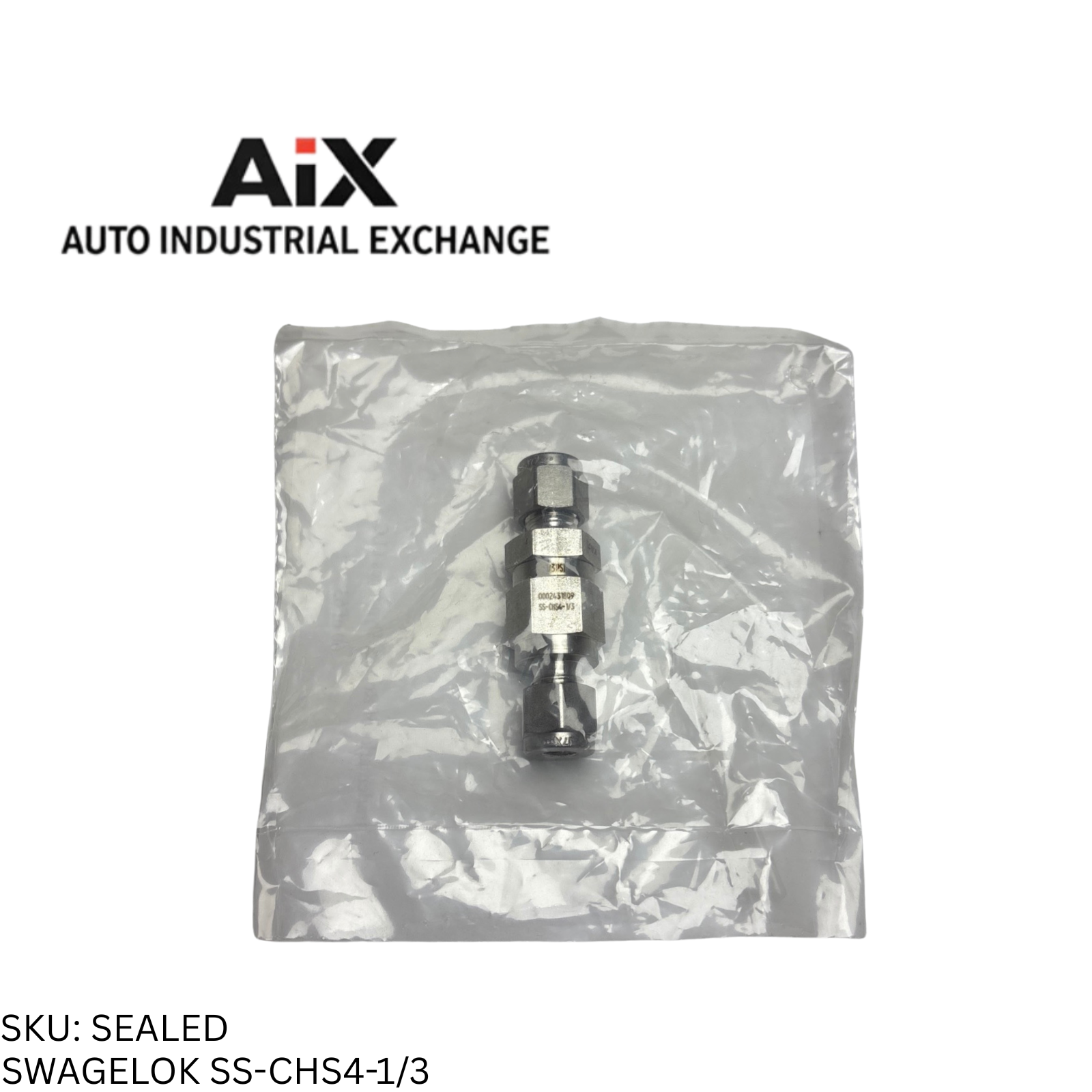 Swagelok SS-CHS4-1/3 Stainless Steel Poppet Check Valve 1/4" Tube 6000 psi