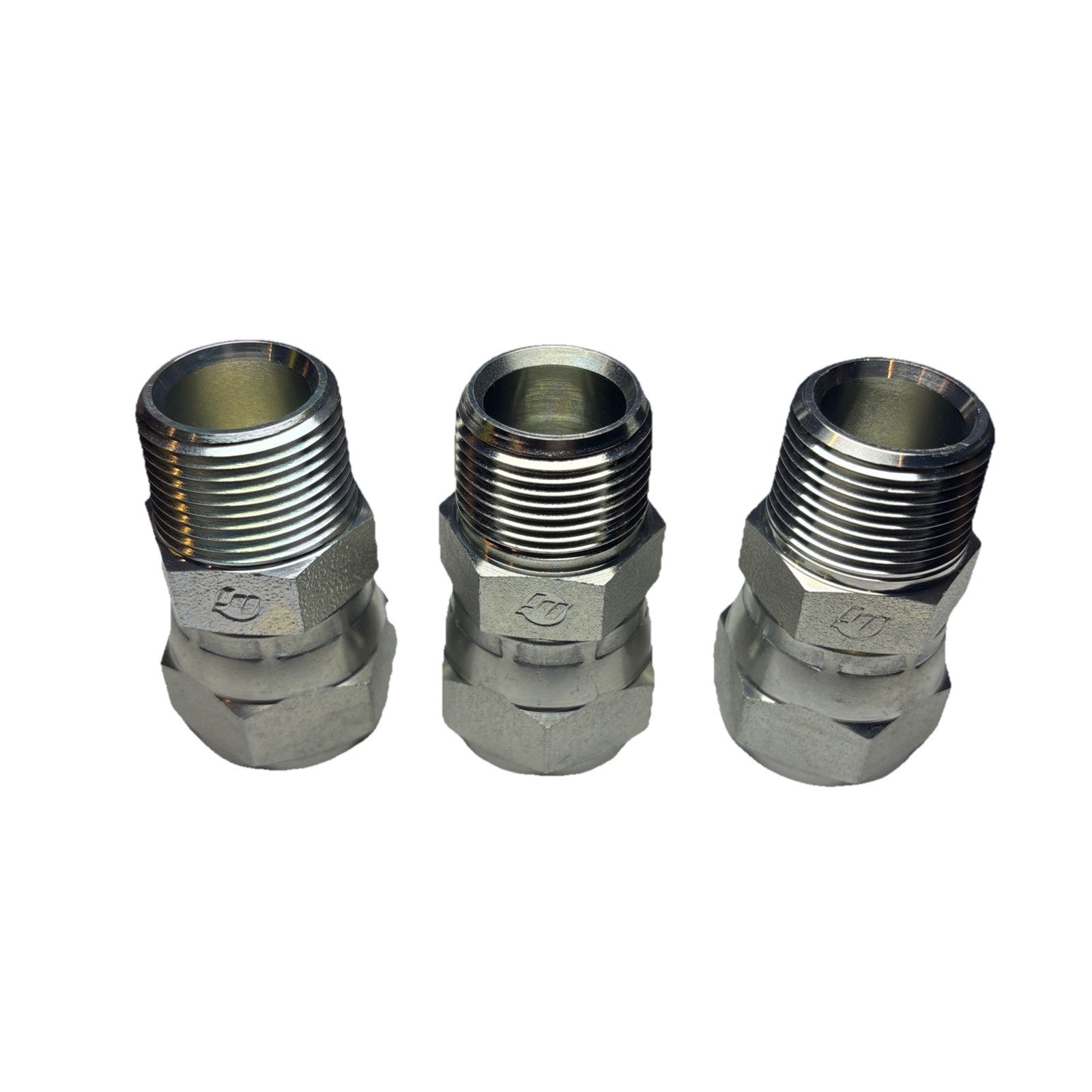 Lot of 3 Brennan JIC 1” Flare x 3/4” NPT Adapters Replaces Parker 16-12 F6X-S