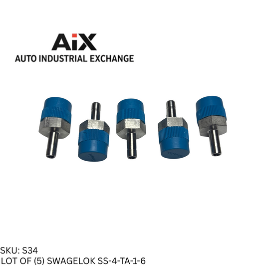 Lot of 5 Swagelok SS-4-TA-1-6 Stainless Tube Fitting Male Adapter 1/4" OD x 3/8"