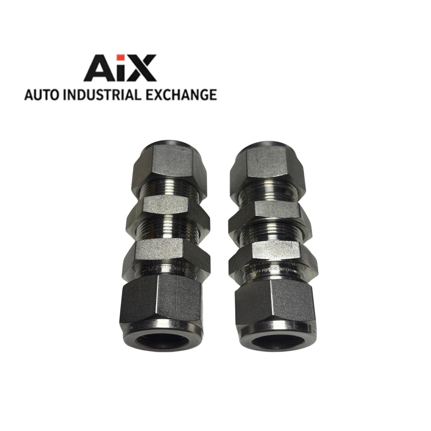 Lot of 2 Swagelok SS-1010-61 5/8” Stainless Steel Bulkhead Union Fittings