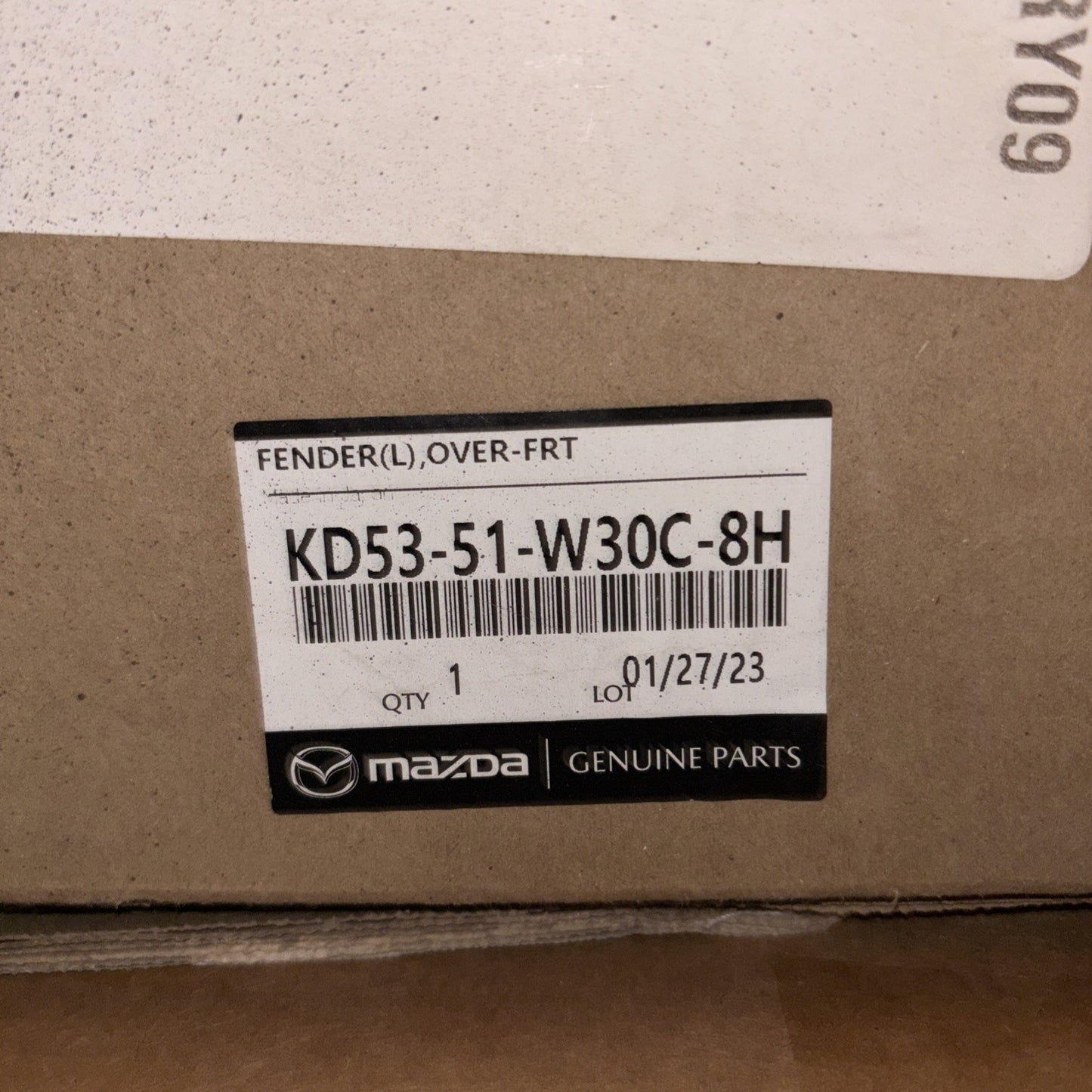 Genuine Mazda Front Left Wheel Opening Molding OEM KD53-51-W30C-8H