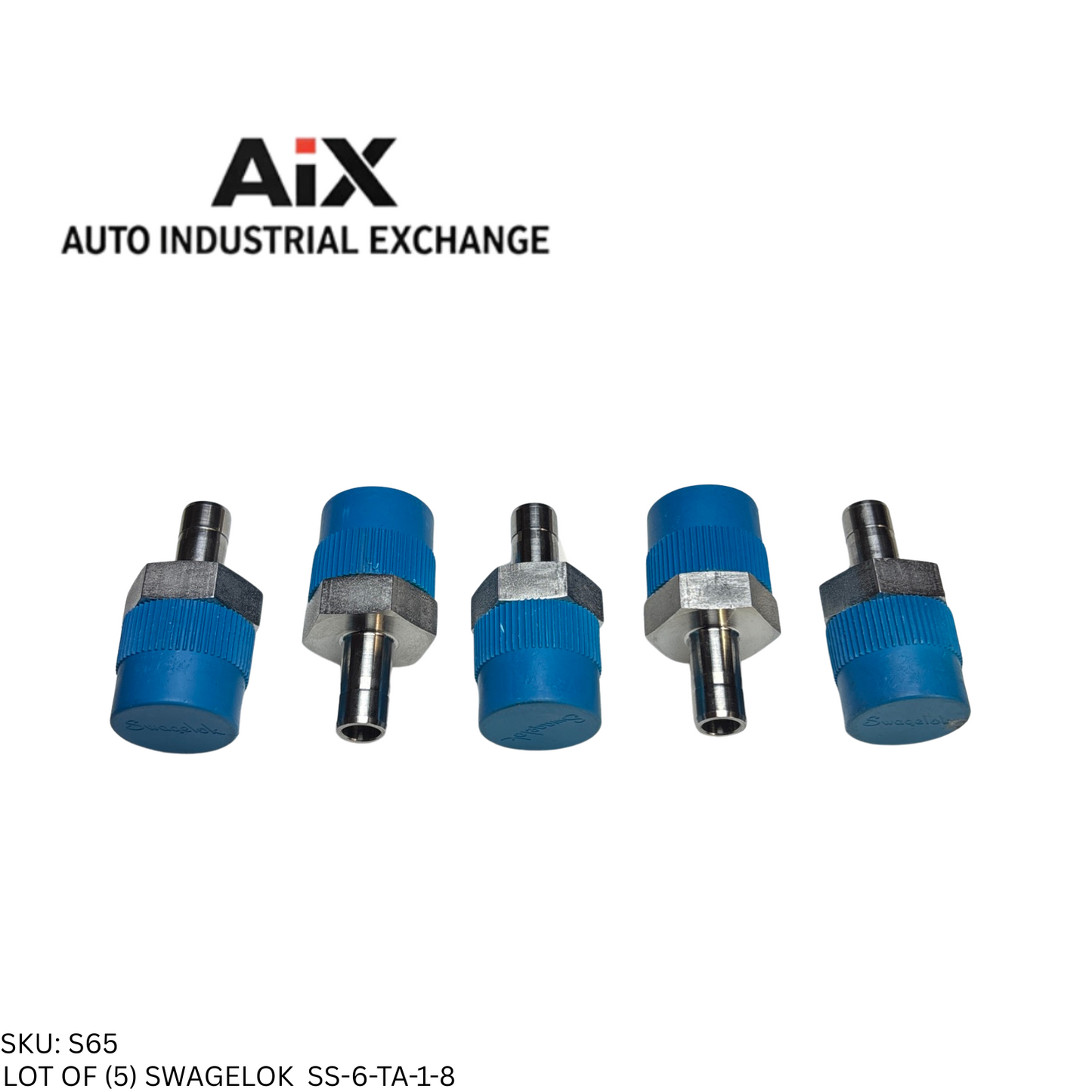 Lot of 5 Swagelok SS-6-TA-1-8 Stainless Steel Male Adapter 3/8 x 1/2 NPT