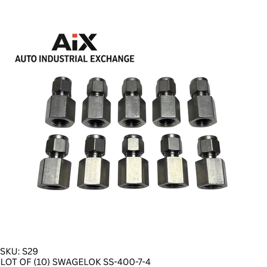 Lot of 10 Swagelok SS-400-7-4 Stainless Tube Fitting Female Connector 1/4  x 1/4