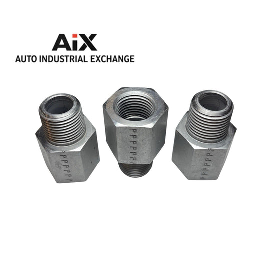 Lot of 3 Parker 1/2 FG-S Steel Pipe Adapter Fitting 1/2” NPT Male to Female NPT