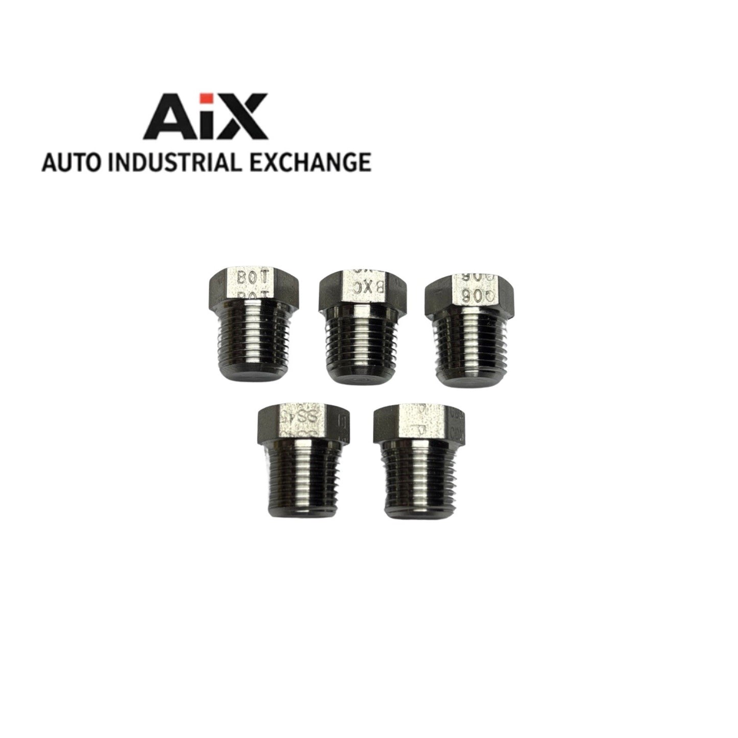 Lot of 5 New Parker 1/8 HP-SS Stainless NPT Hex Head Pipe Plugs 1/8-27