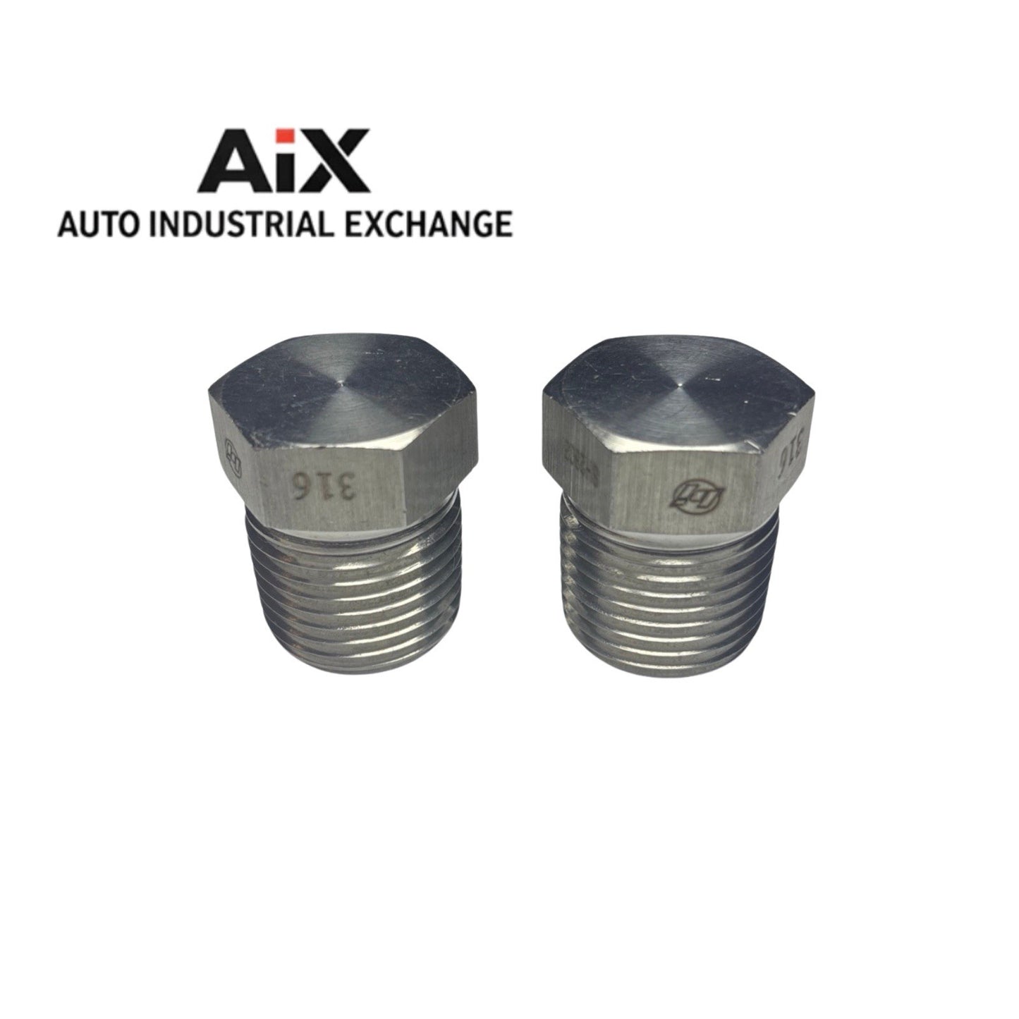 Lot of 2 Brennan 1/2” NPT Stainless Hex Head Plugs – Parker 1/2 HP-SS Equivalent