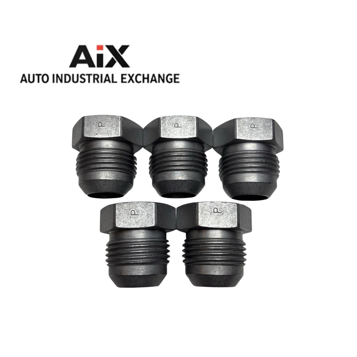 Lot of 5 Parker 12 PNTX-S 3/4” Triple-Lok JIC 37° Flare Steel Tube Plugs