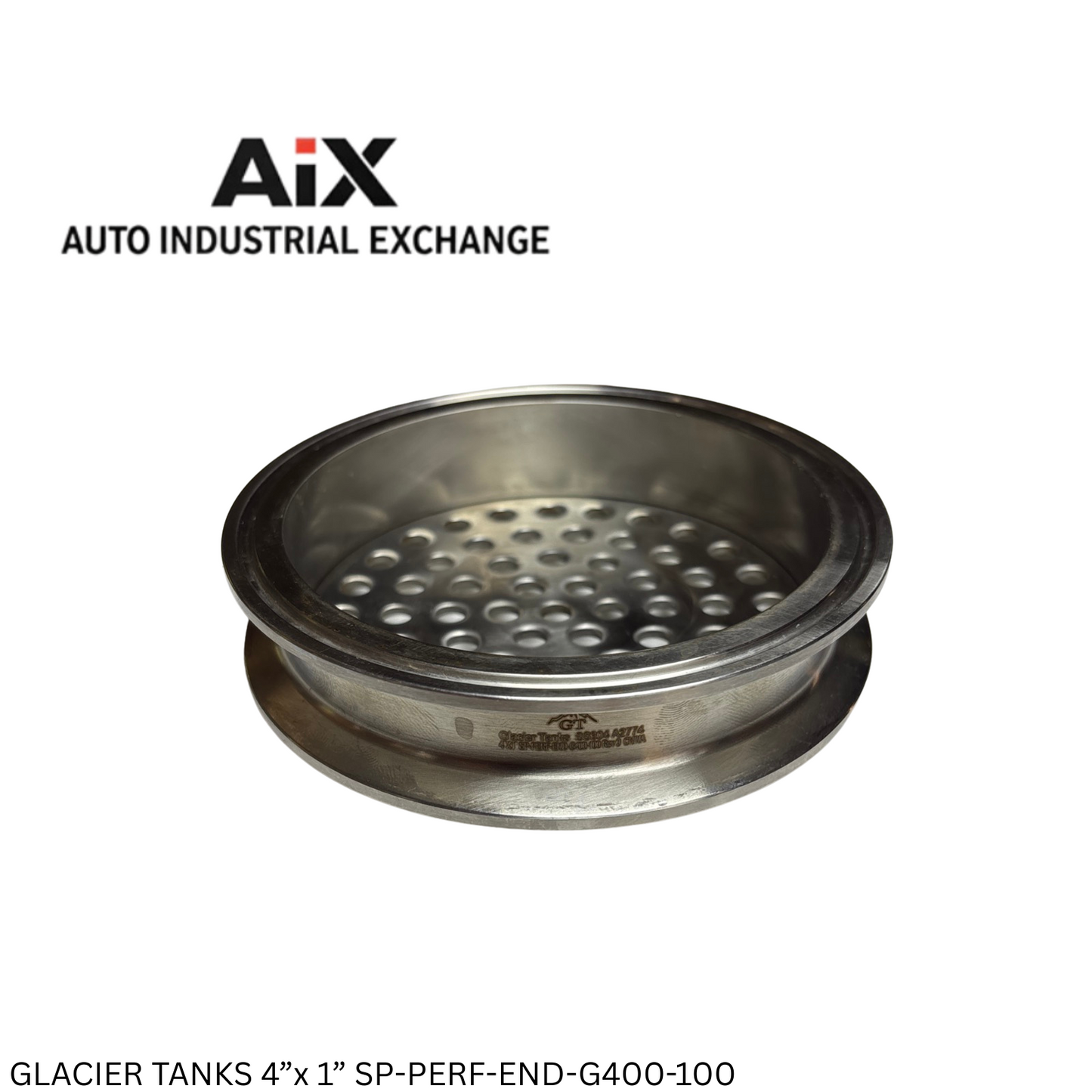 Glacier Tank 4X1 SP-PERF-END-G400-100 Perf Screen Tri Clamp 4inx1in 6.5mm Holes