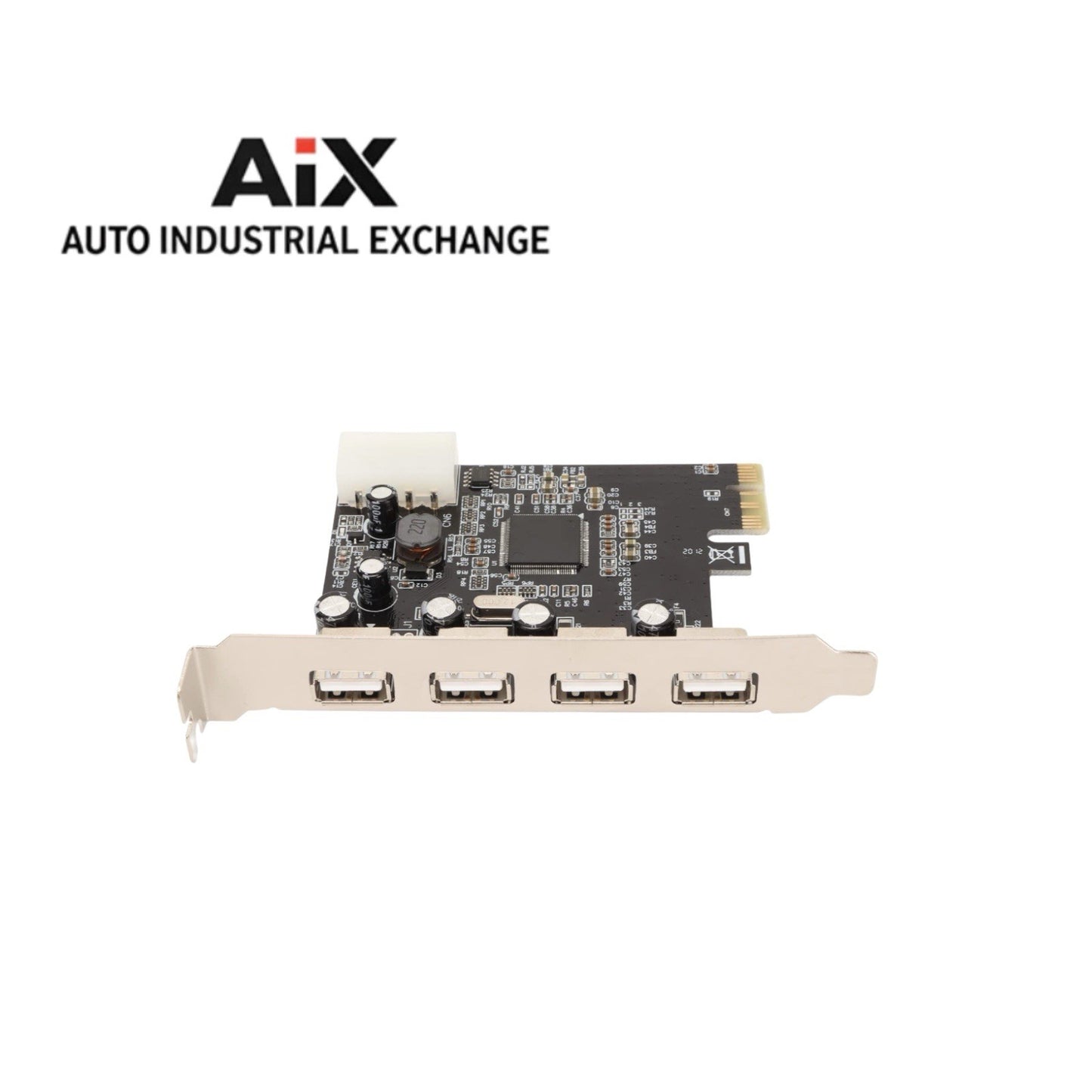 Vingvo PCIe To USB 2.0 Card 4-Port 4-Pin 480Mbs Chassis Expansion Card