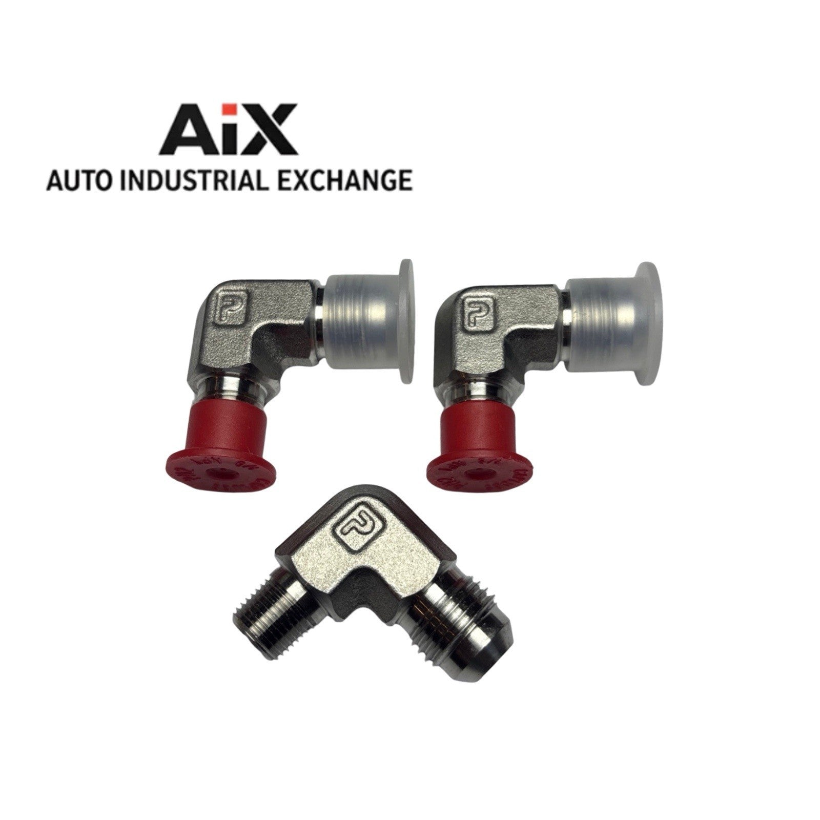 Parker 6-2 CTX-SS 90° Elbow 1/8” MNPT x 3/8” MJIC Stainless Triple-Lok Fitting