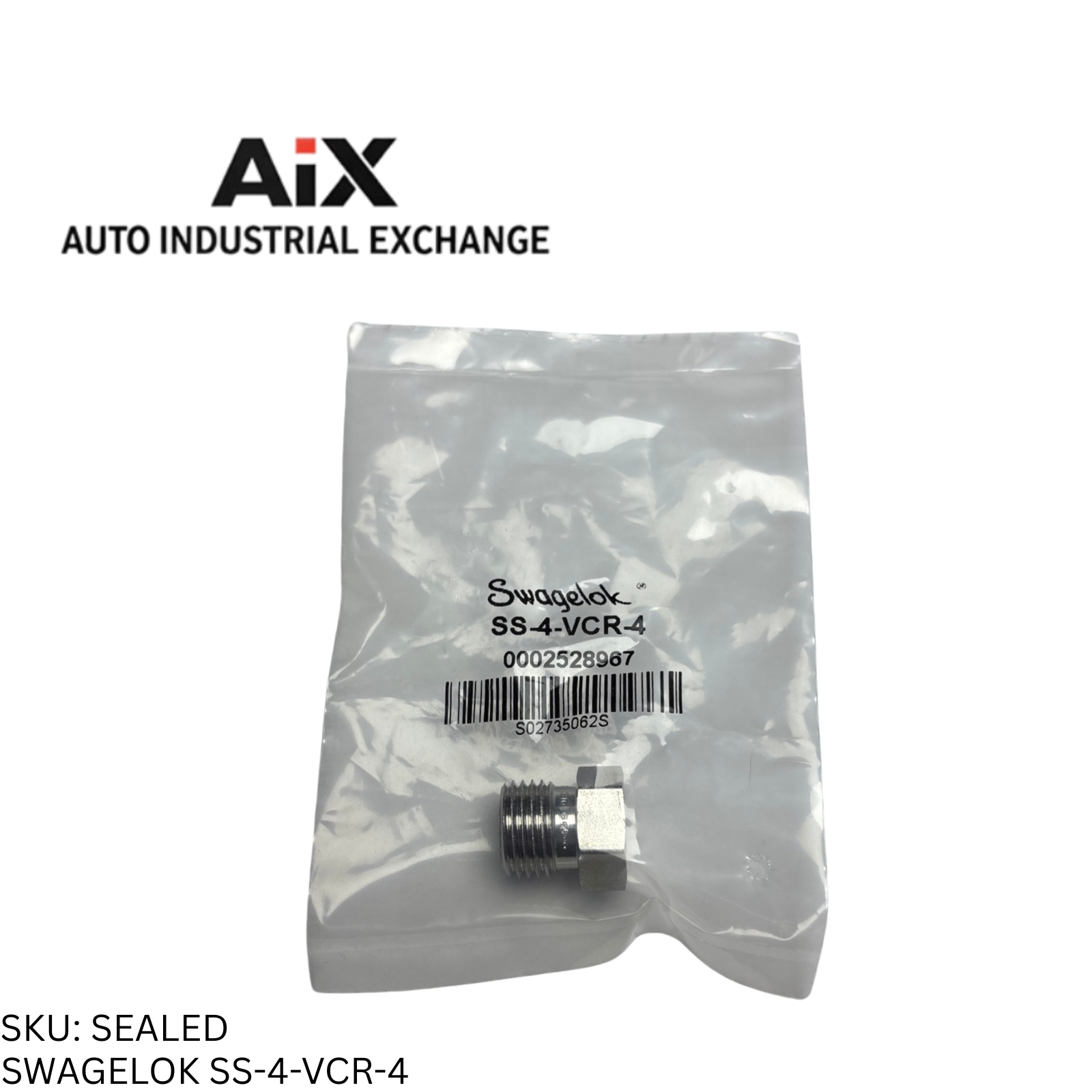 Swagelok SS-4-VCR-4 Stainless Steel VCR Face Seal Fitting 1/4" Male Nut