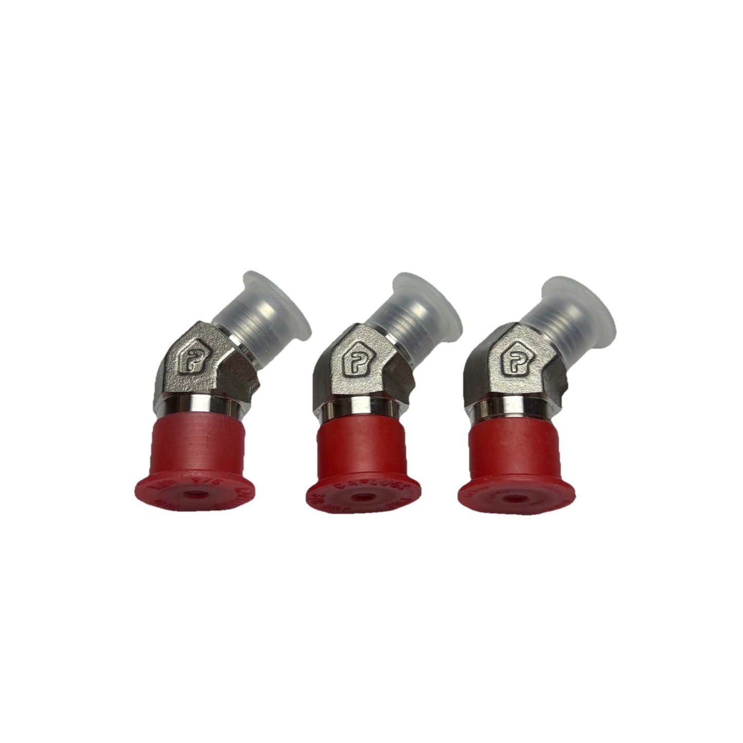 Lot of 3 Parker 6-6 VTX-SS 45° JIC Elbow Fittings 3/8 Flare x 3/8 NPT SS