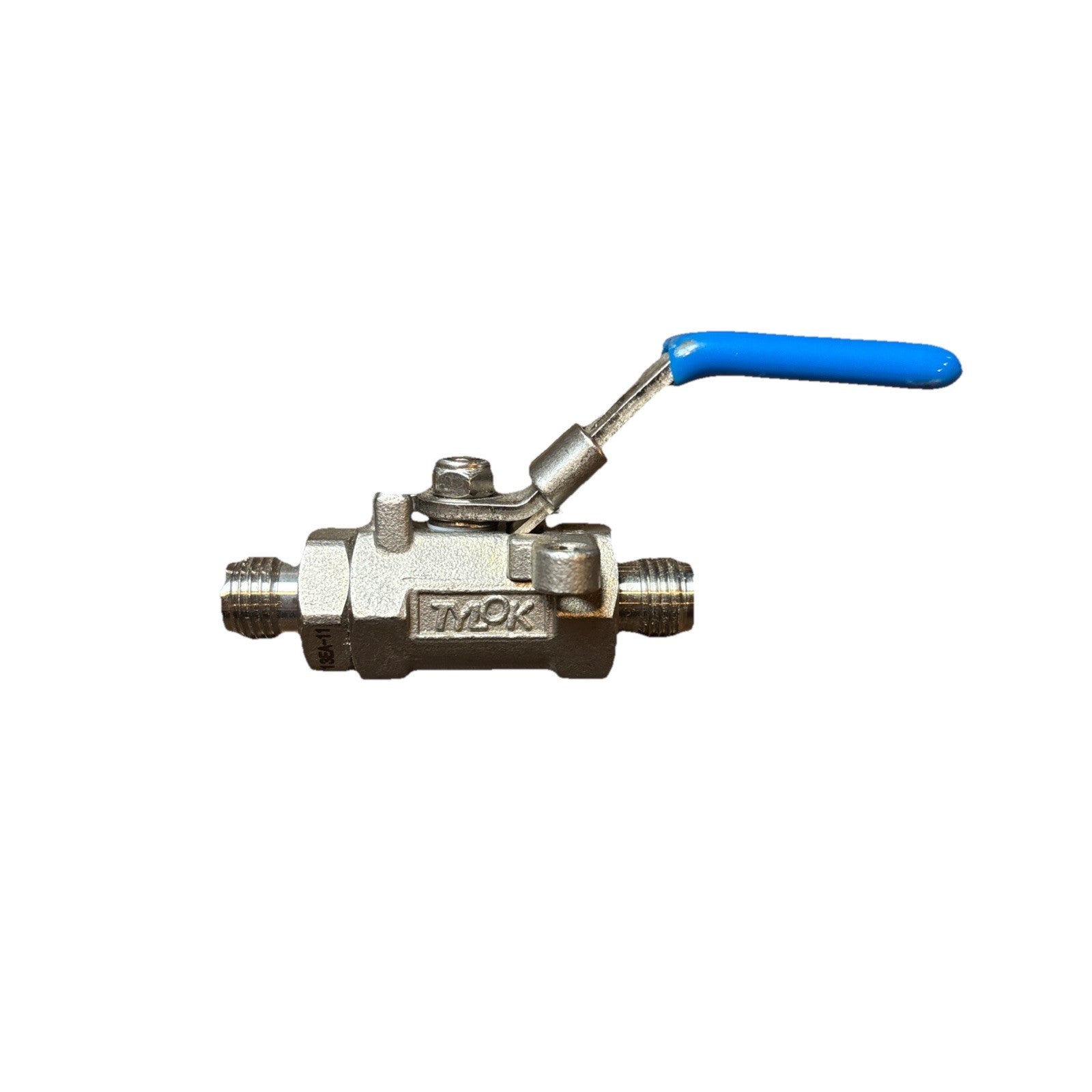 TyLok SS-GP4-D4D4 Stainless 1/4” NPT Ball Valve Blue Handle Inline SSGP4D4D4