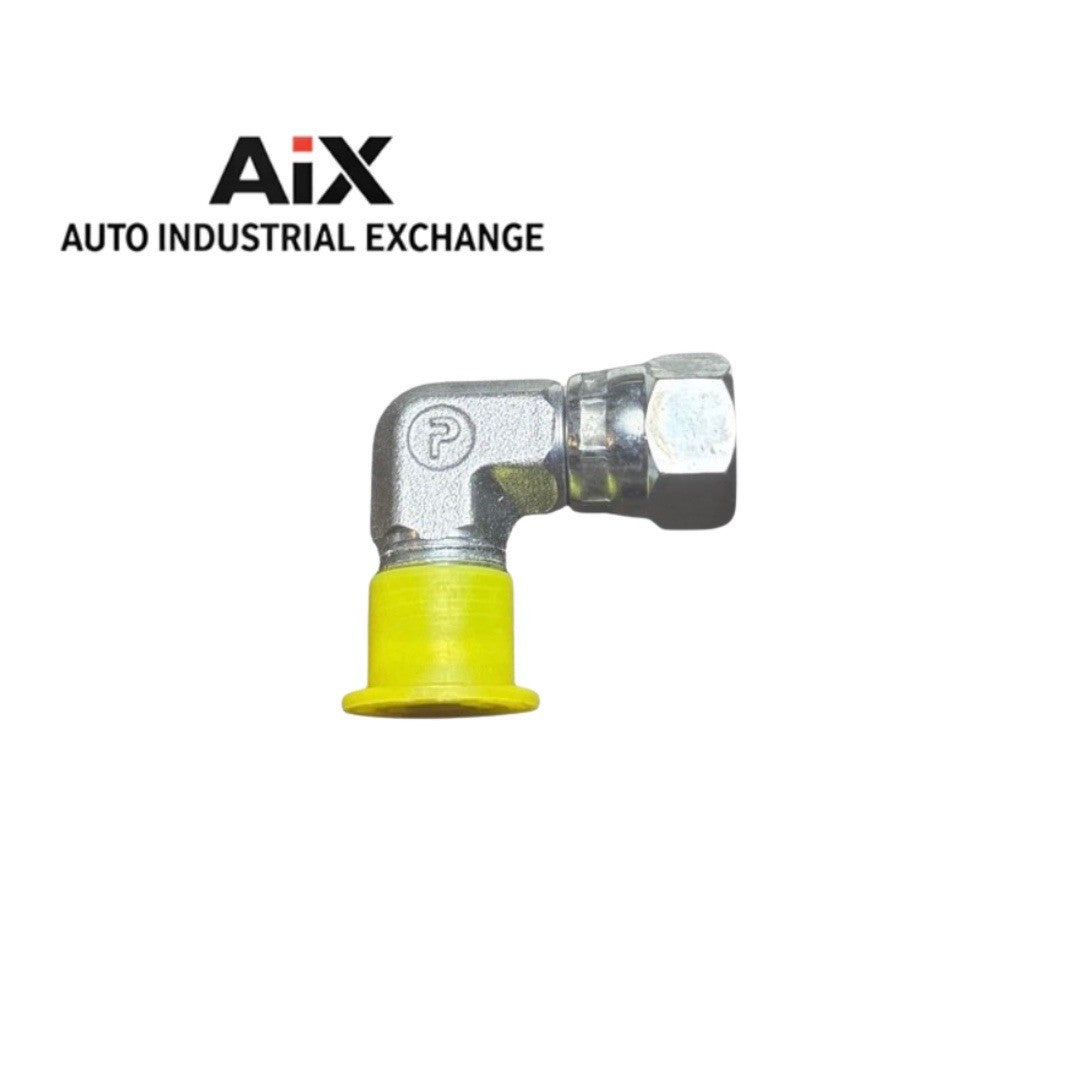 Lot of 3 Parker 6 C6X-S JIC 3/8 Elbow 90° Male x Female Swivel Steel Fittings