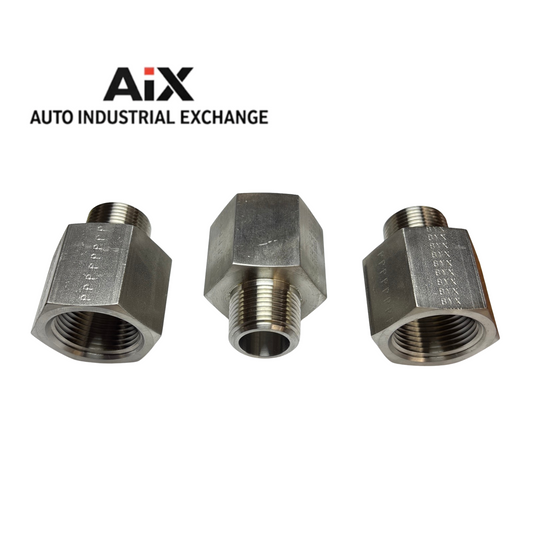 Lot of 3 Parker 1" x 3/4 FG-SS 3600 PSI Stainless Steel Pipe Reducer Fittings