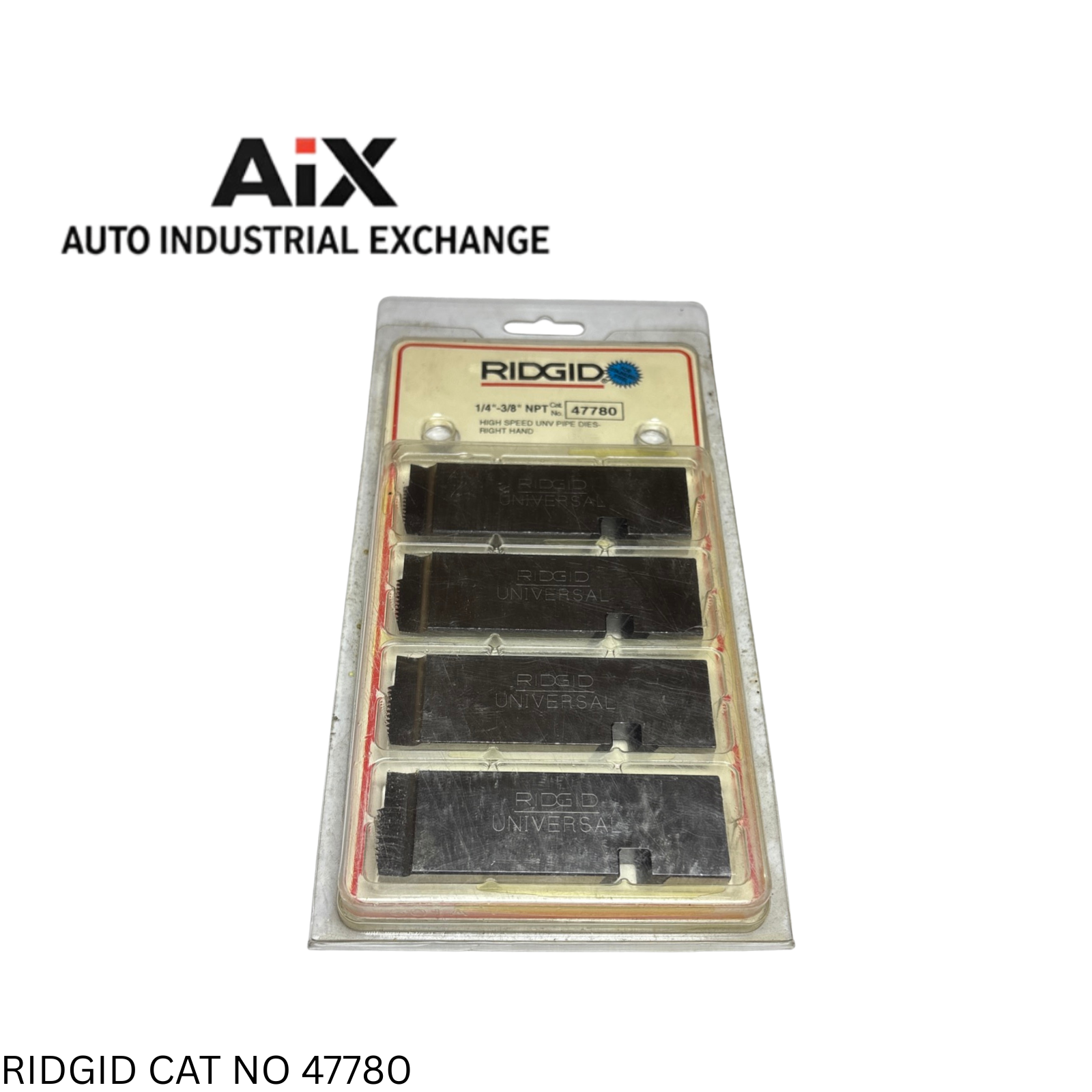 Ridgid 47780 Pipe Threading Die Head Alloy RH NPT 1/2"-3/4" Universal
