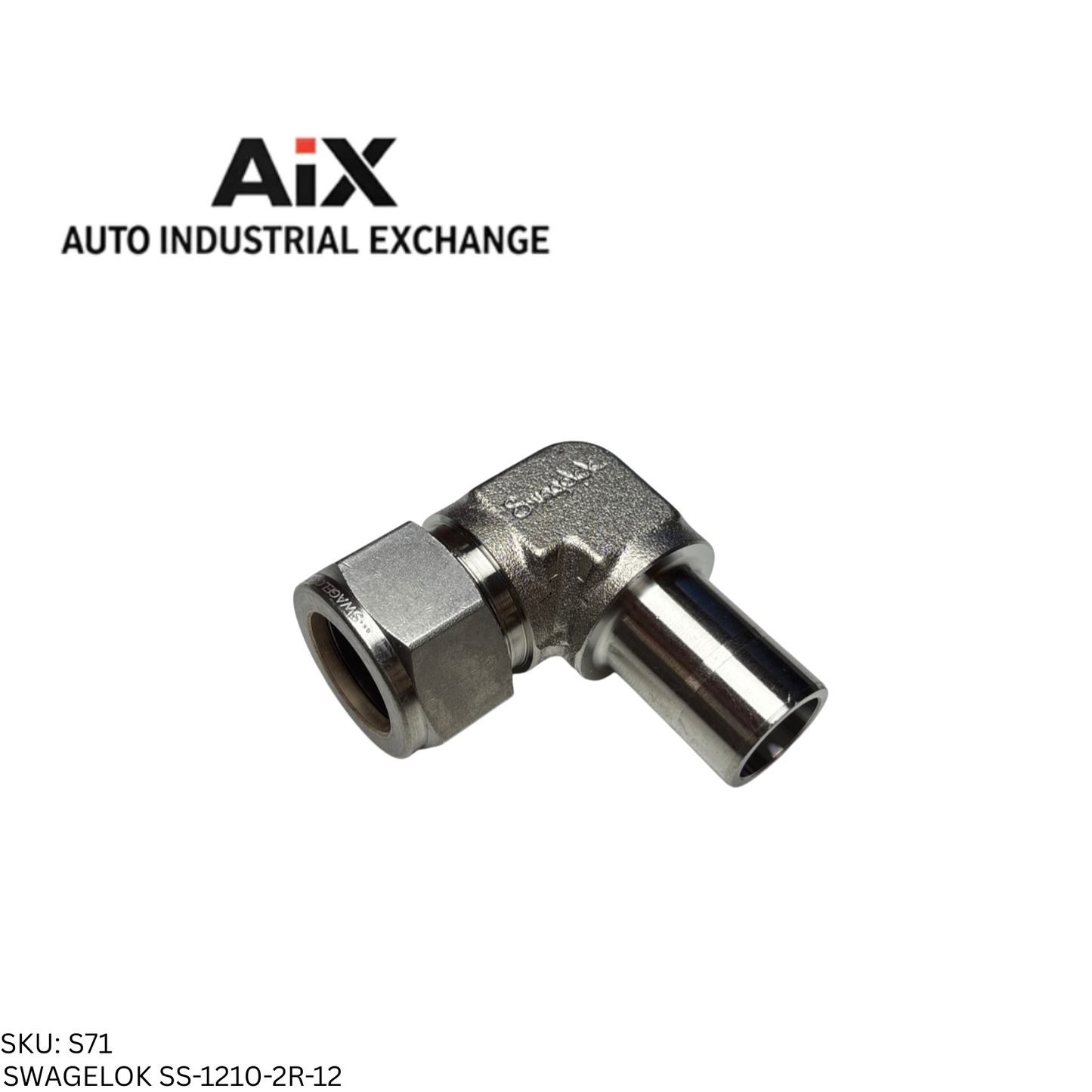 Swagelok SS-1210-2R-12 Stainless Steel Tube Adapter Elbow 3/4 in. Tube x Adapter