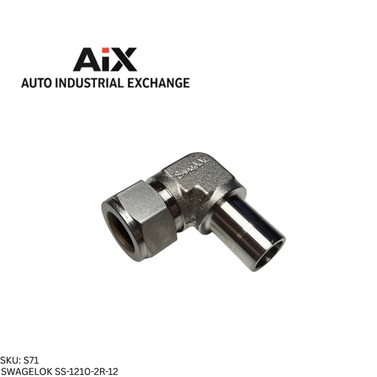 Swagelok SS-1210-2R-12 Stainless Steel Tube Adapter Elbow 3/4 in. Tube x Adapter