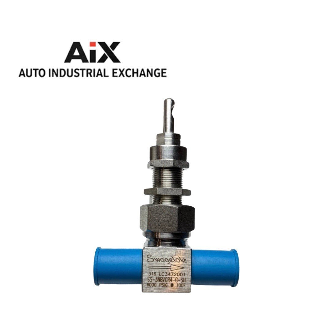 Swagelok SS-3NBVCR4-G-SH 1/4” VCR Needle Valve Union Bonnet 6000 PSI No Handle
