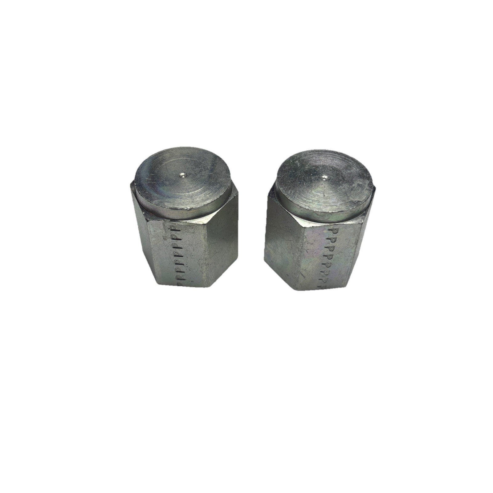 Lot of 2 Parker 3/8 HPC-S Hex Caps Steel NPTF Pipe Fittings 6000 PSI